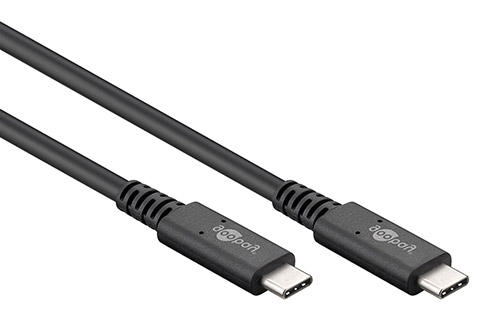 Goobay USB4 Gen 3x2 40 Gbps kabel, sort, 0.80 meter