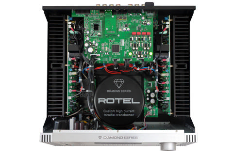 Rotel RA-6000 Integrated Stereo Amplifier - Silver open