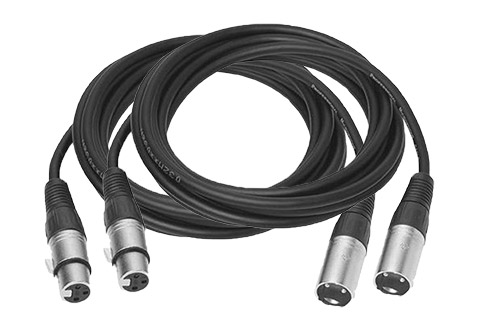 Vivolink balanced XLR audio cableset, black, 5.00 meter