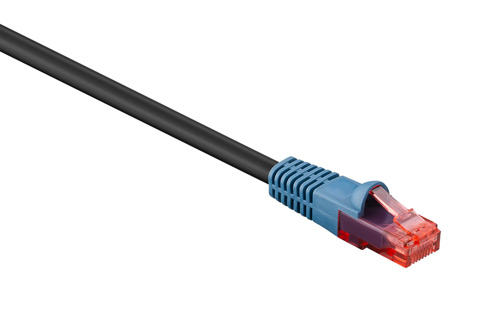 Network cable, Cat 6 UTP, outdoor, black