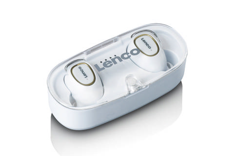 Lenco EPB-410 wireless in-ear headphones - White