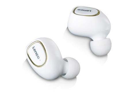 Lenco EPB-410 wireless in-ear headphones - White