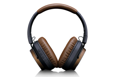 Lenco HPB-730 trådlösa brusreducerande hörlurar (ANC), brun