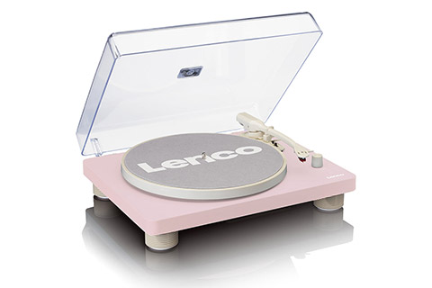 Lenco LS-50 turntable with speakers - Pink