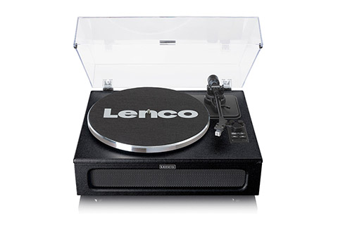 Lenco LS-430 turntable with 4 separate speakers (40 Watt) - Black