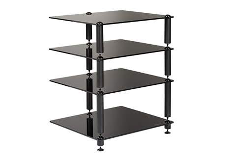 NorStone BERGEN 2S rack, 4 shelves, black satin