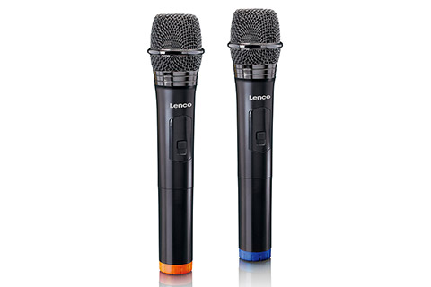 Lenco MCW-020BK microphone (2 pc.), black
