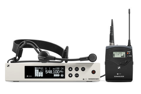 Sennheiser EW 100 G4-ME3 Trådløst system med bøjlemikrofon, Bånd G