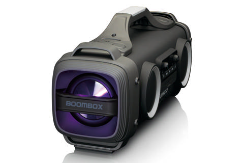 Lenco SPR-200BK Boombox - Side