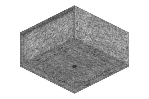 B-System Secoboxx ceiling L universal backbox for drywall