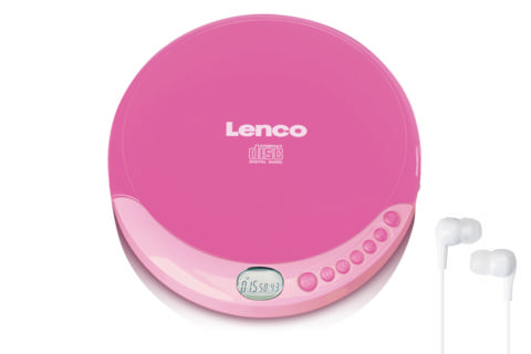 Lenco CD-011 portable CD-player - Pink