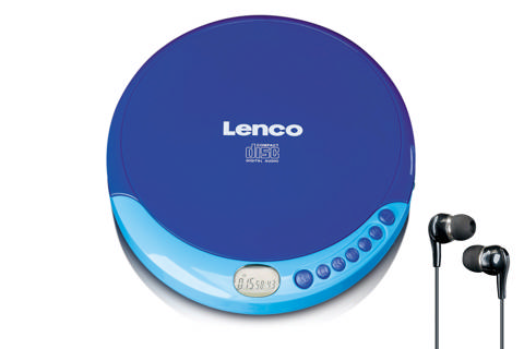 Lenco CD-011BU bærbar CD-afspiller, blå