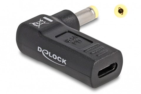 DeLOCK USB-C til bærbar oplader adapter, HP (4,8 x 1,7 mm.)