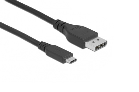 DeLOCK USB-C to Displayport bidirectional cable, black, 1.00 meter