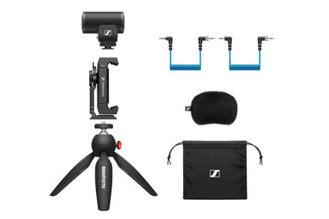 Sennheiser MKE 200 Mobile Kit mikrofon til kamera, smartphones eller PC