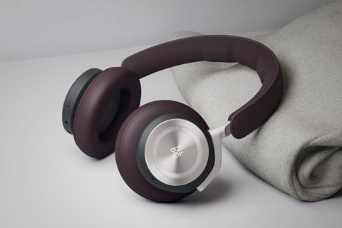 B&O Beoplay HX headphones, dark maroon