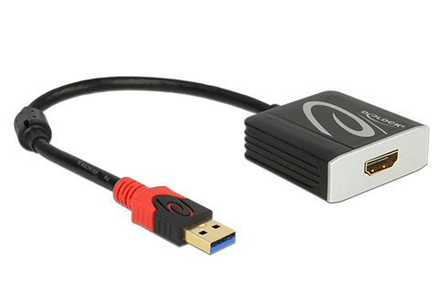 DeLOCK USB-A to HDMI adapter, 0.20 meter