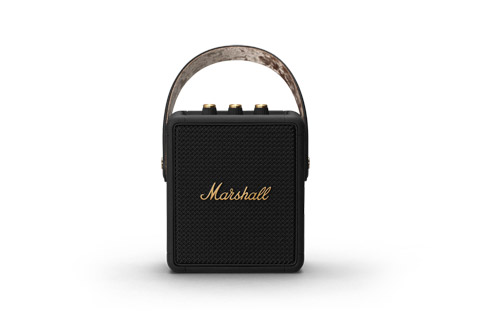 Marshall Stockwell II portable bluetooth speaker, black and brass