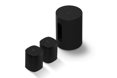 SONOS One SL + Sub Mini 2.1 loudspeaker system, black,  1 system