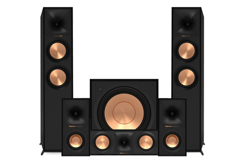Klipsch Reference 5.1 surround speaker set, black,  1 system