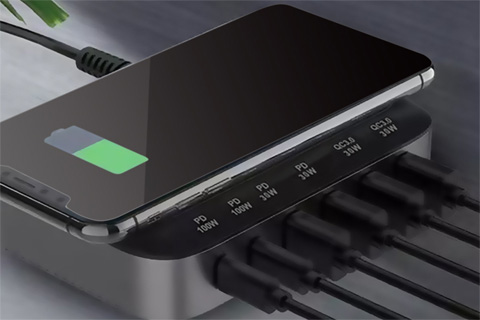 4smarts 7 i 1 ladestation med QI opladning, lifestyle