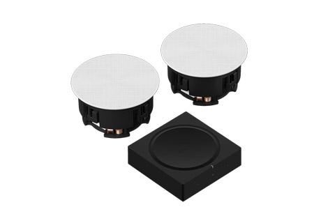 SONOS AMP + In-ceiling speakers,  1 system