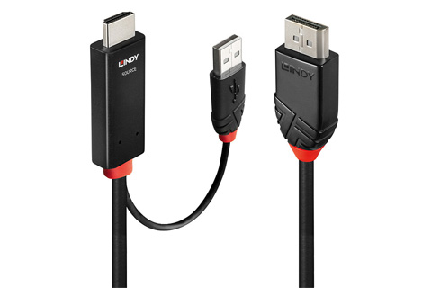 Lindy HDMI till DisplayPort-kabel | 1 meter