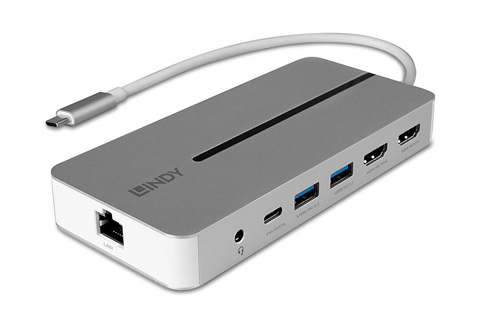 Lindy USB 3.2 Gen 1 USB-C docking station with 100W PD charging