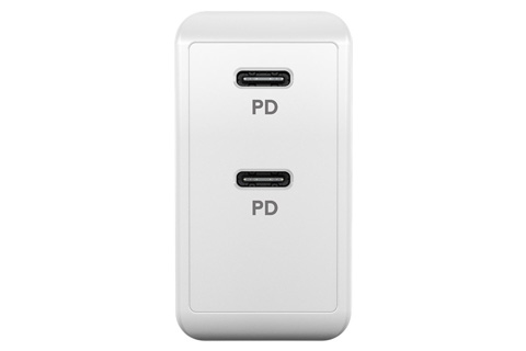Dobbelt USB-C oplader med Power Delivery, 36W, hvid