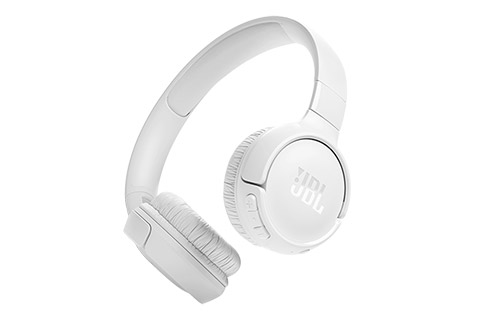 JBL Tune 520BT wireless on-ear headphones, white