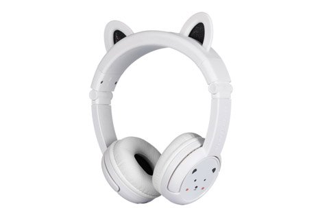 BuddyPhones OnanOff PlayEars+ headphones for kids, polar bear