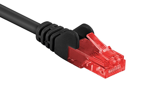 Network cable, Cat 6 UTP, black