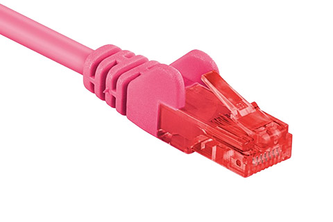 Network cable, Cat 6 UTP, pink