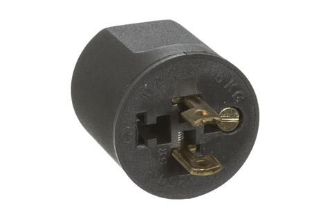 LK Lamp plug without earth connection, charcoal grey