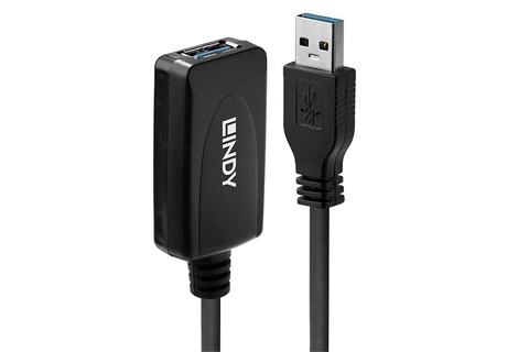 Lindy USB 3.2 Gen 1 forlænger/booster kabel, 5 meter