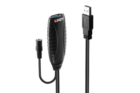 Lindy USB forlænger/booster kabel, 10/15 meter
