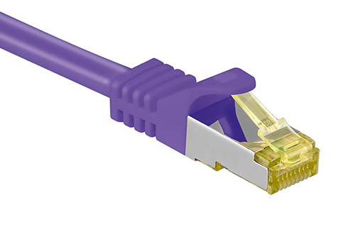 Network cable, CAT 7, purple