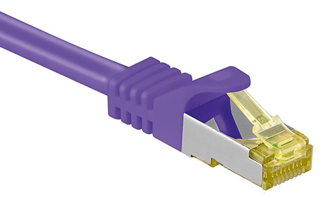 Goobay Cavo Di Rete CAT 6 S/FTP, Lunghezza 15 Metri, Doppia Schermatura PiMF, Connettori RJ45 Dorati, Colore Blu