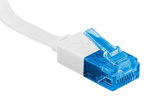 Goobay Network cable, Cat 6a UTP flat, white