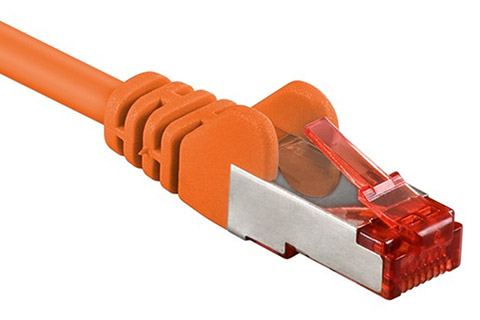 Network cable, Cat 6 S/FTP, orange