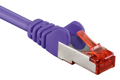 Network cable, Cat 6 S/FTP, violet
