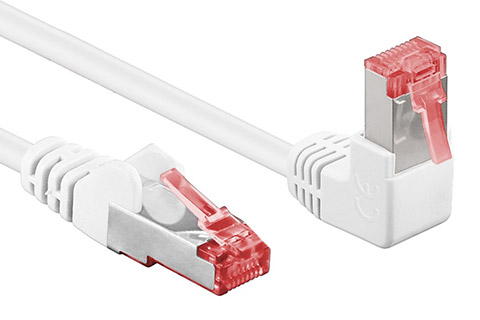 Angled network cable, CAT 6 S/FTP | 0,5 meter