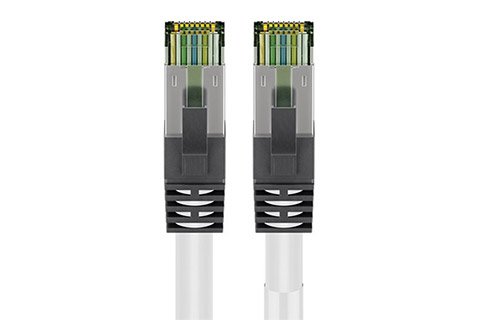 CAT 8.1 S/FTP RJ45 ethernet cable, white | 0,5 meter
