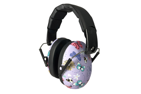 Baby BanZ Kidz Earmuffs with pattern, 3-10 years | butterfly incl. case