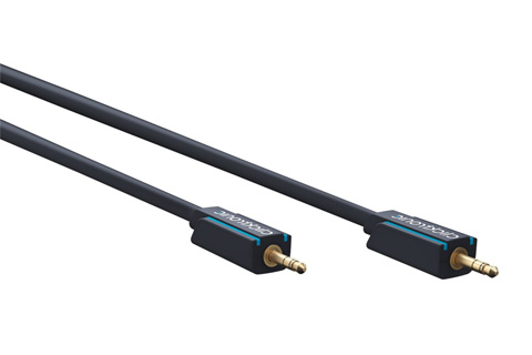Câble Audio Stéréo Clicktronic 0.5m - Cuivre Plaqué Argent, Blindage 4 Couches, Connecteurs Plaqués Or - Pour Son Haute Qualité