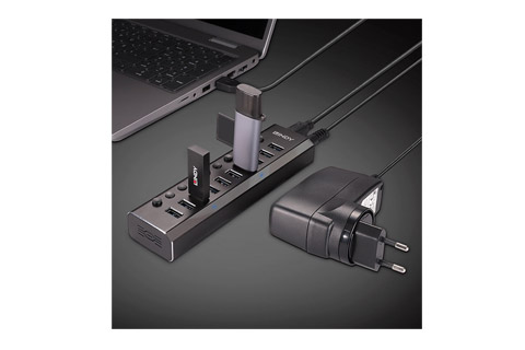Lindy 10-ports USB hub (1 ind - 10 ud)