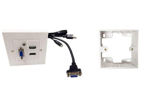 Vivolink HDMI + USB2.0 + 3.5mm minijack + VGA socket, white