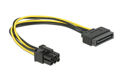 SATA power to 6 pin PCIe