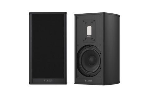 PIEGA Premium 301 Wireless Gen2 active shelf speakers, black anodized alu, black fabric grill,  1 pair
