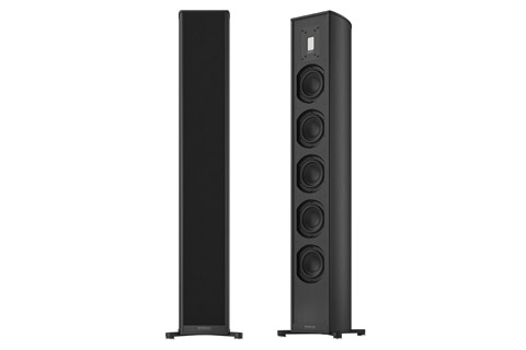 PIEGA Premium 501 Wireless Gen2 active floorstanding speakers, black anodized alu, black fabric grill,  1 pair